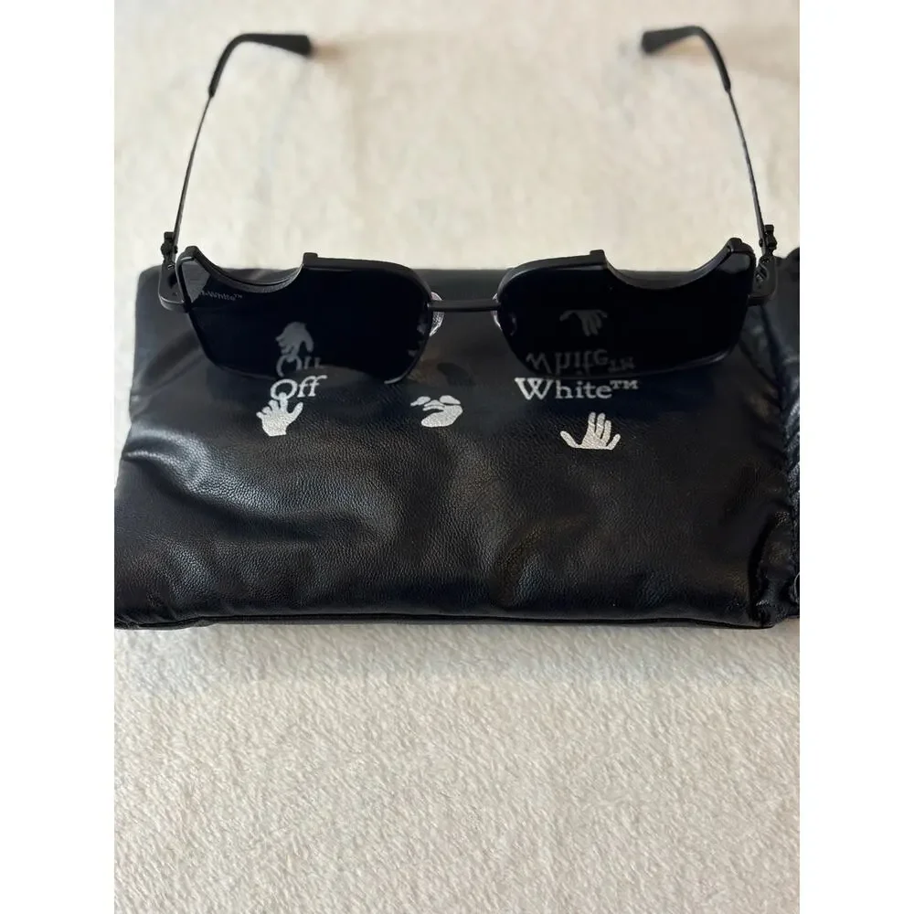Off-White Salvador Sunglasses Geometric Black Frame - New 62*17*140